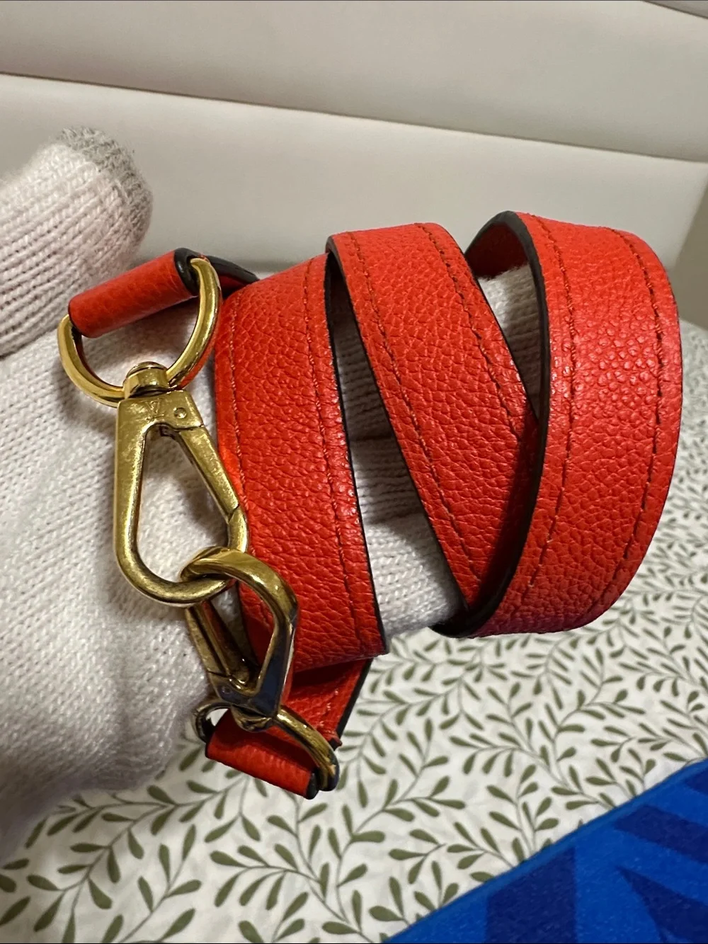 Louis Vuitton Bastille Orange Empreinte Leather